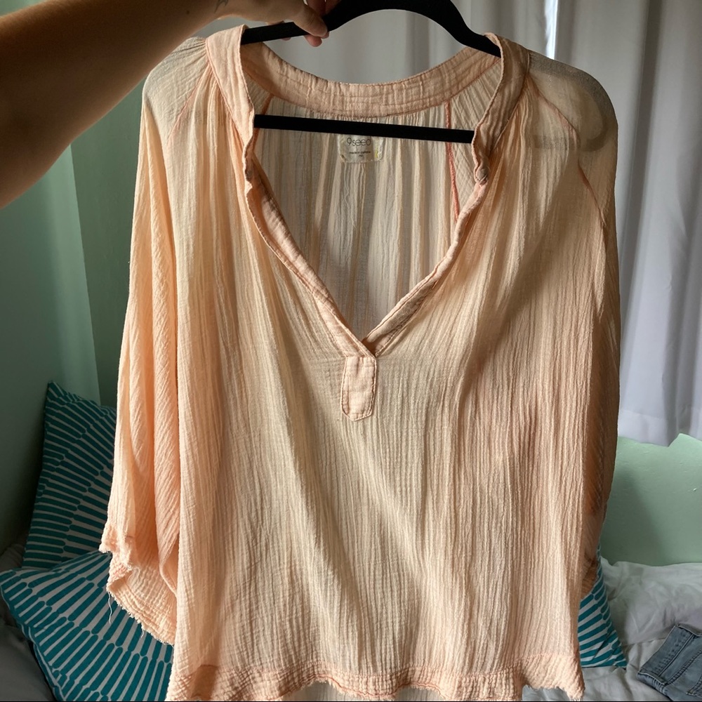 Linen orange blouse